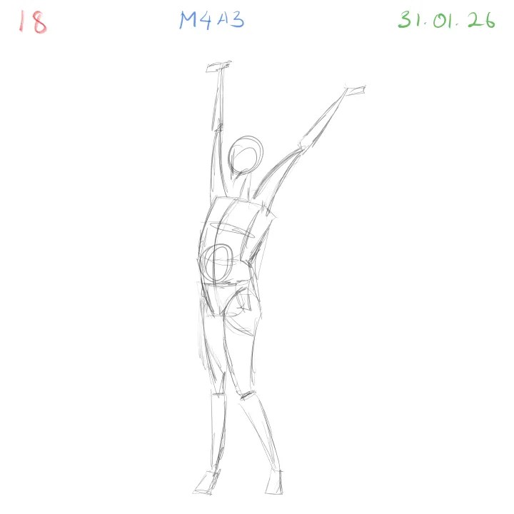 daily gesture drawing session studying human movement 18
