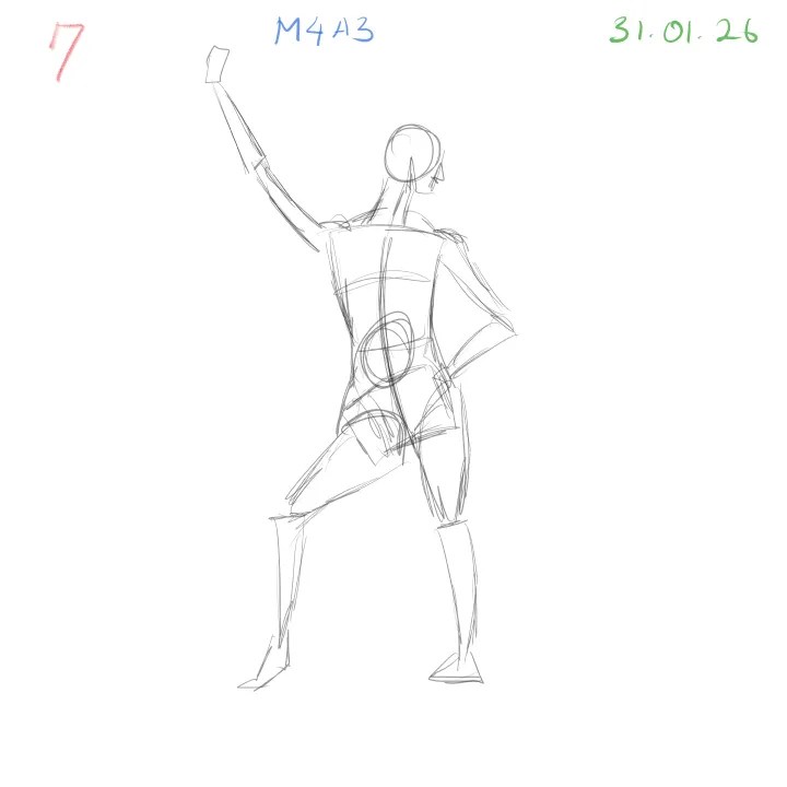 gesture drawing daily practice with improved proportion control 7