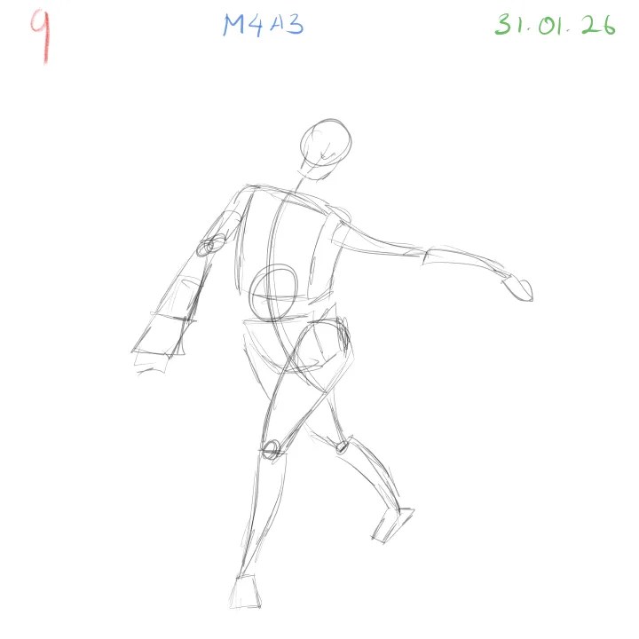 gesture drawing practice studying human proportion 9