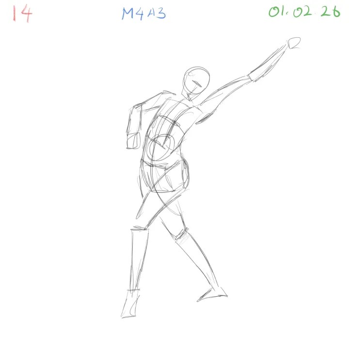 gesture drawing study highlighting female proportion differences 14