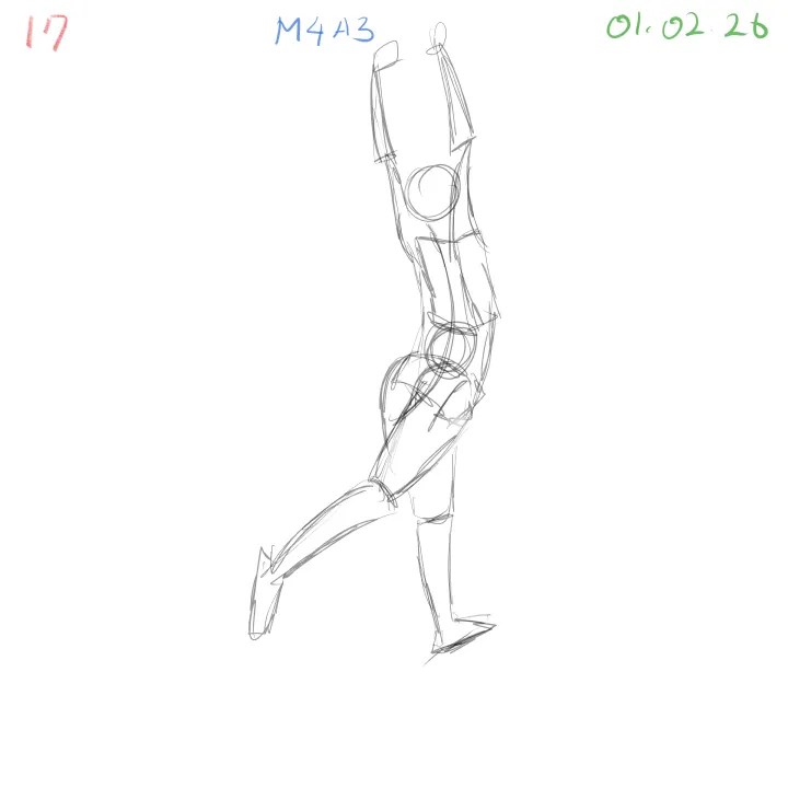 female gesture drawing emphasizing softness and balance 17