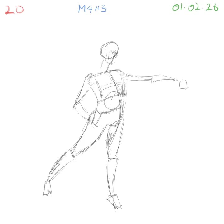 gesture drawing result focusing on female proportion and dimension 20
