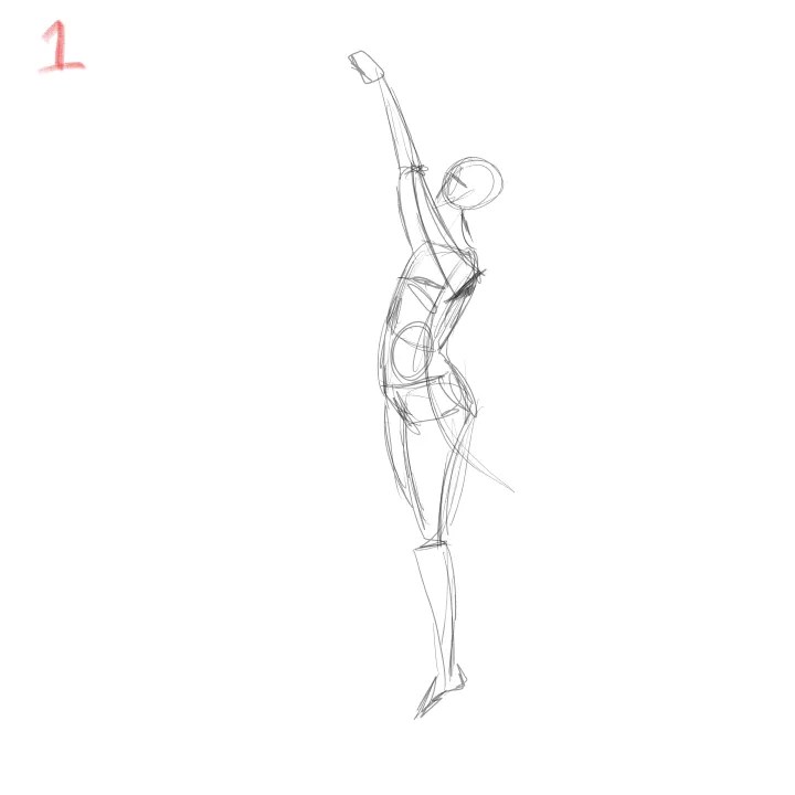 dynamic gesture drawing practice adding angles to a similar pose 1