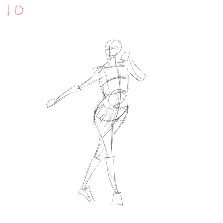 gesture drawing practice making static pose more dynamic 10