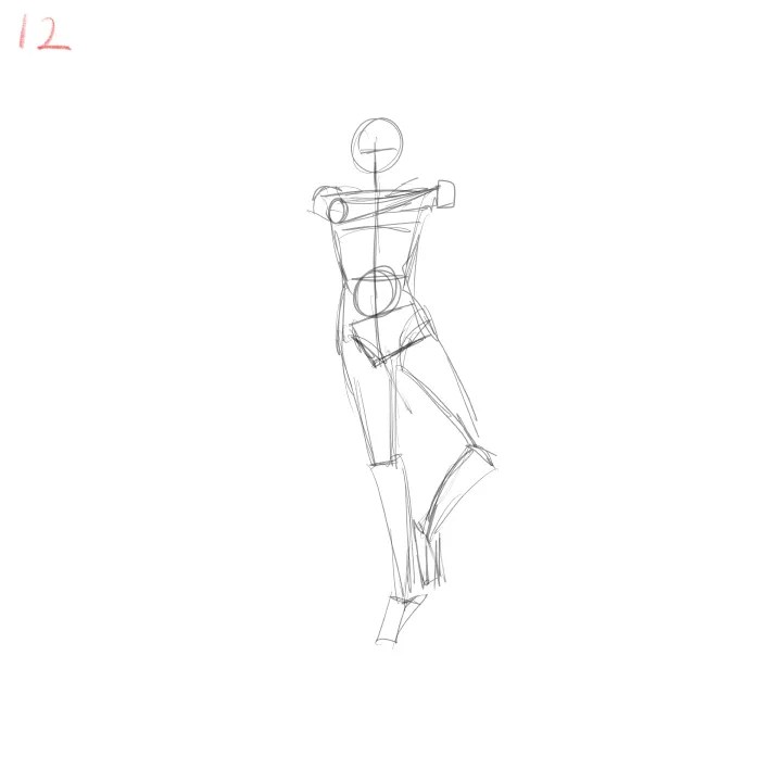 gesture drawing study enhancing pose dynamics from simple reference 12