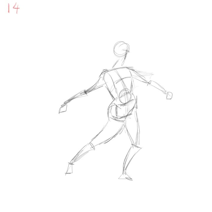 gesture drawing practice exploring dynamic angles in poses 14
