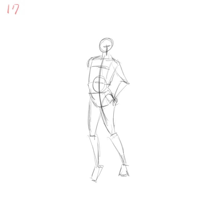 dynamic gesture drawing study with improved pose appeal 17