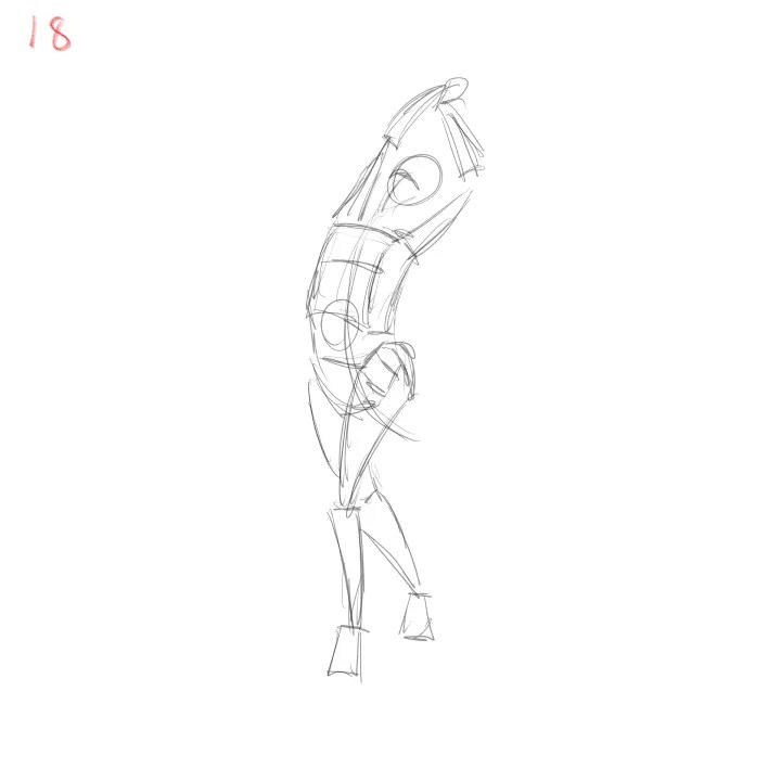 gesture drawing practice turning simple pose into dynamic gesture 18