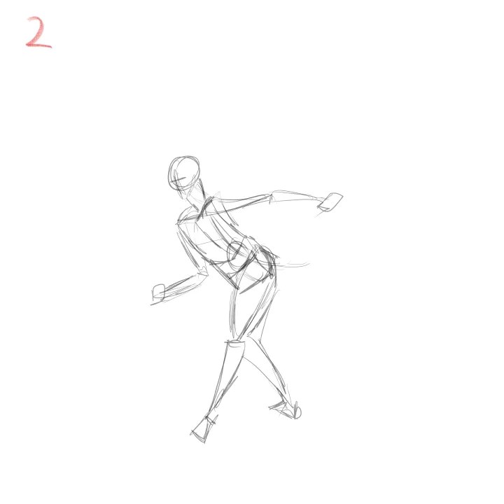 gesture drawing practice making front view pose more dynamic 2