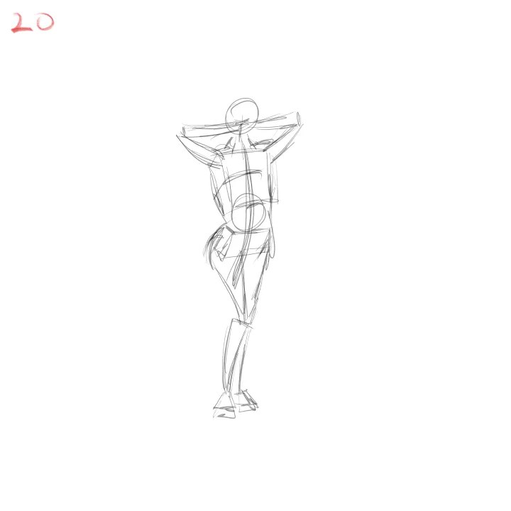 gesture drawing results focusing on dynamic pose exploration 20