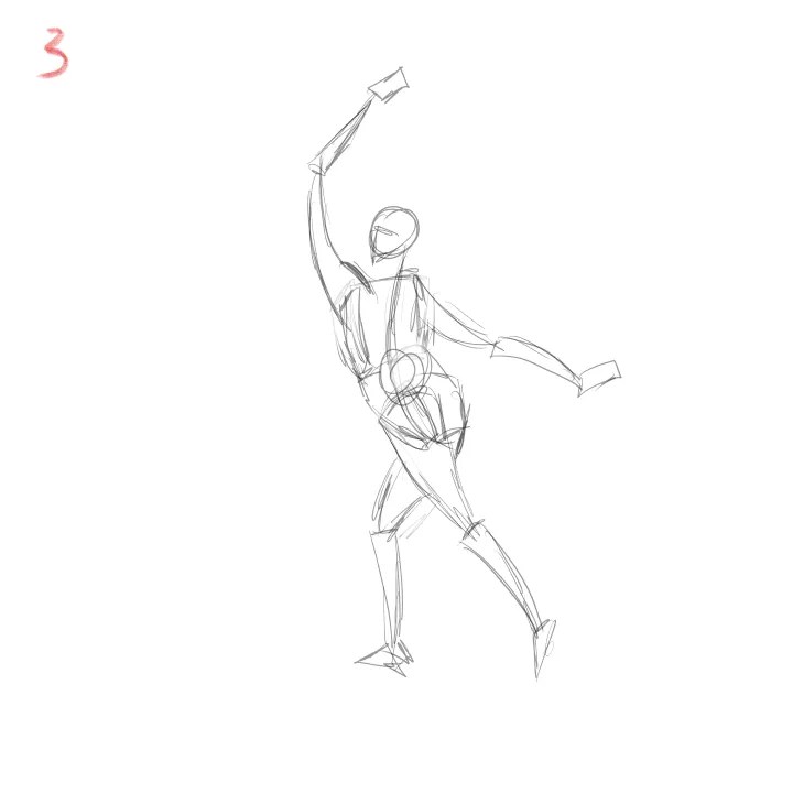 figure gesture drawing with added angle for visual interest 3