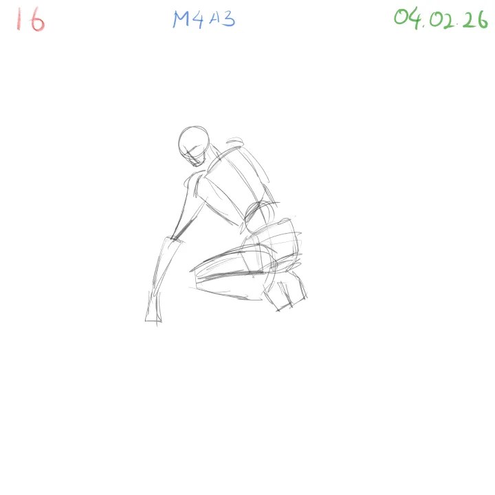 rough gesture drawing anatomy practice with focus on form accuracy