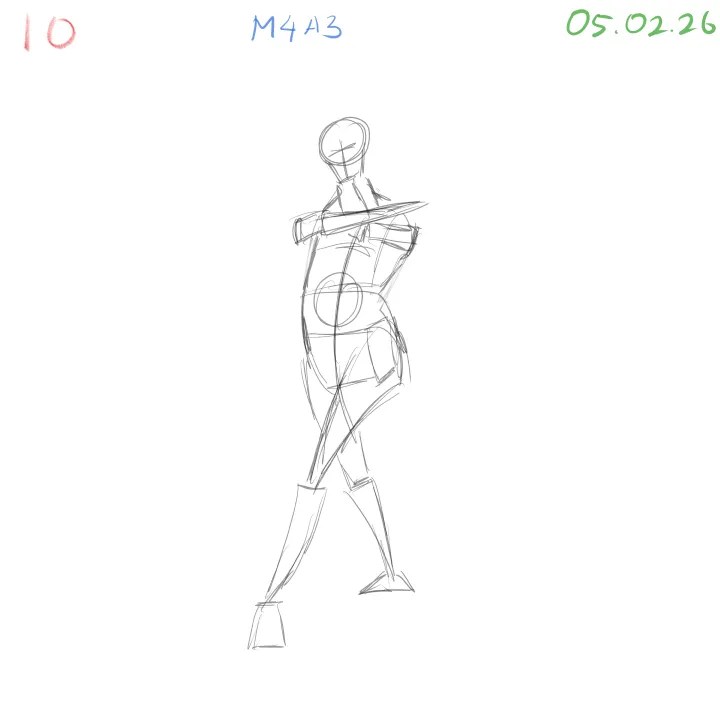 daily gesture drawing practice focused on gradual dynamic improvement