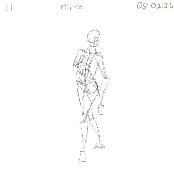 gesture drawing study showing controlled motion and structural accuracy