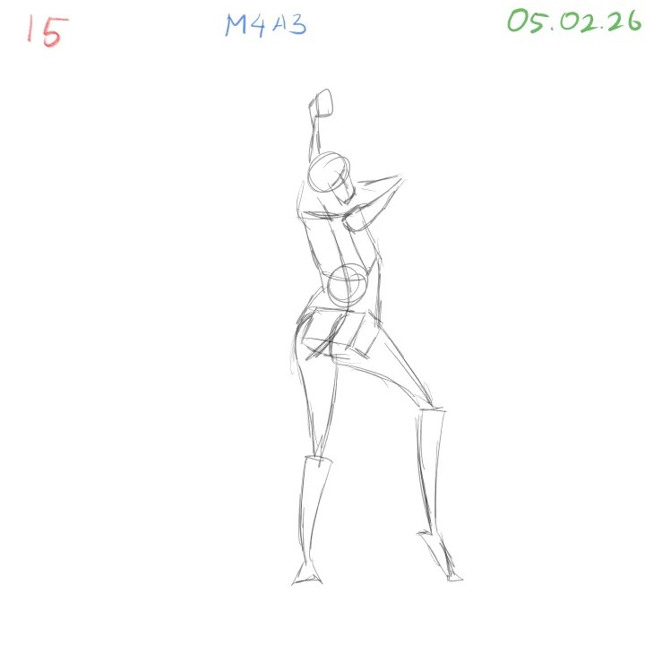 gesture drawing exercise refining dynamic feel from static construction