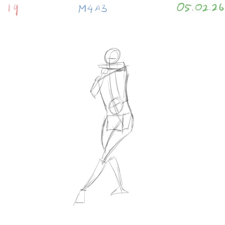 gesture drawing study emphasizing process over perfection in dynamic poses