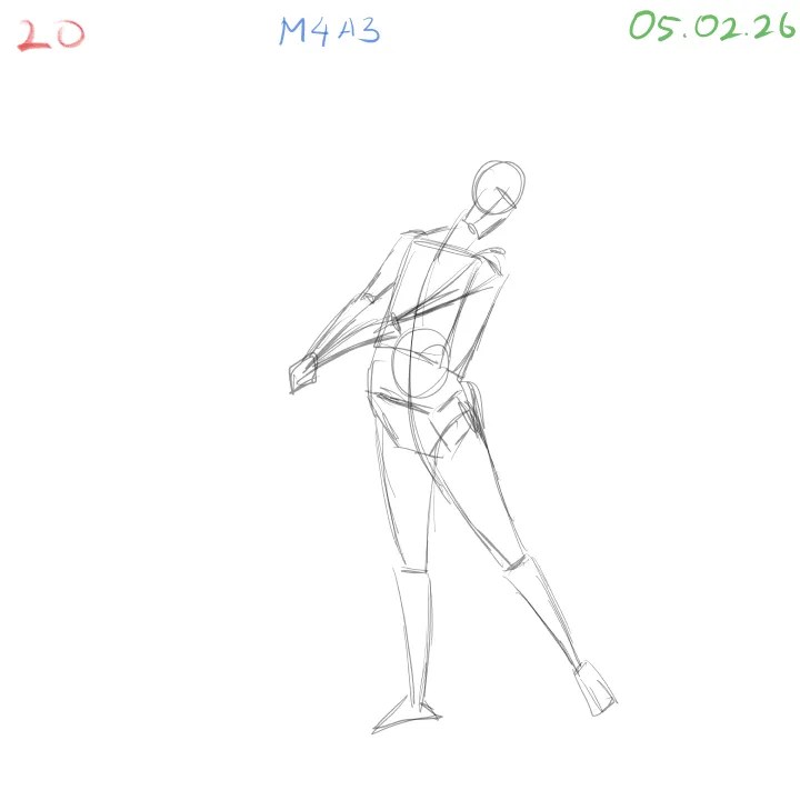 gesture drawing anatomy practice showing consistent daily training results