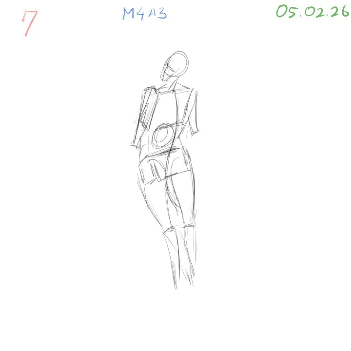 gesture drawing study using static structure as a base for dynamic poses