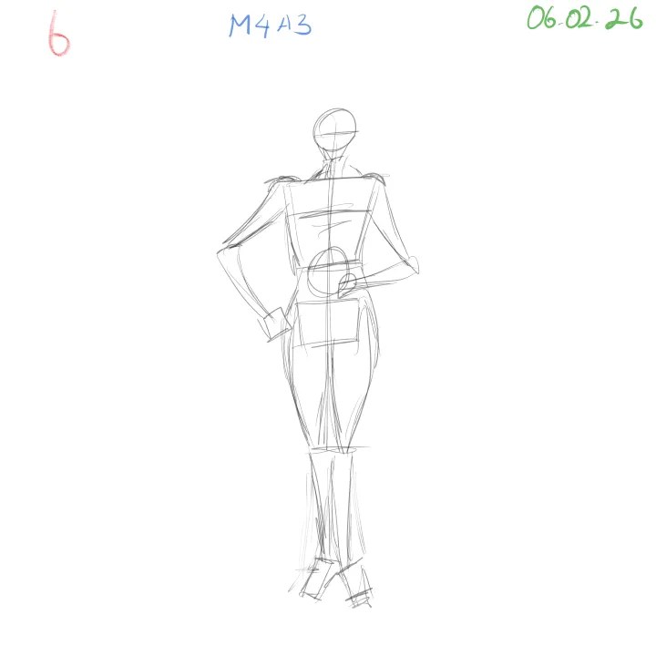 gesture drawing practice results with a consistent personal sketch style