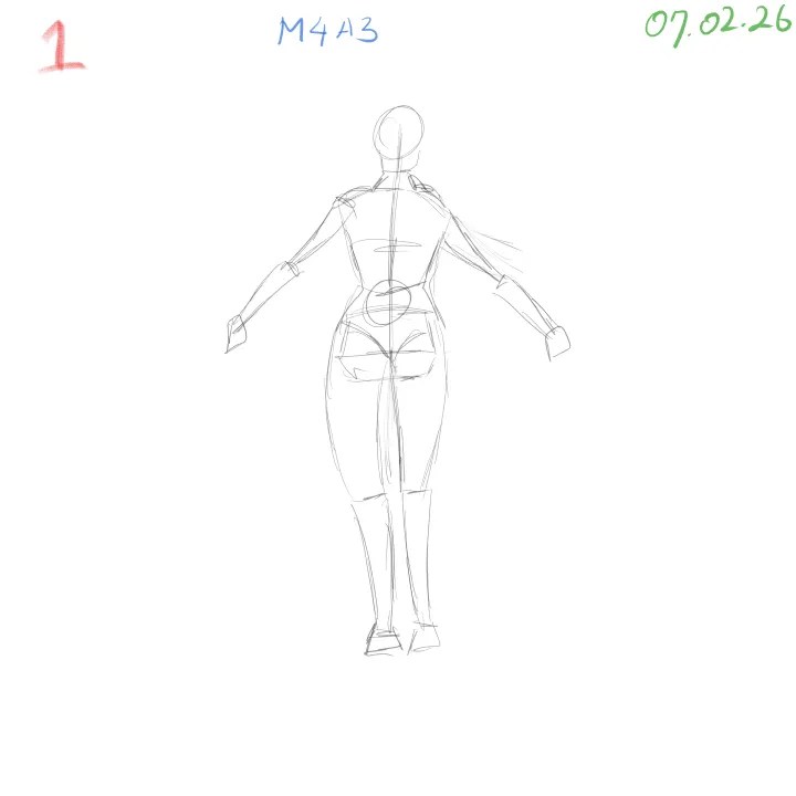 gesture drawing practice page 1 focusing on flow and body movement