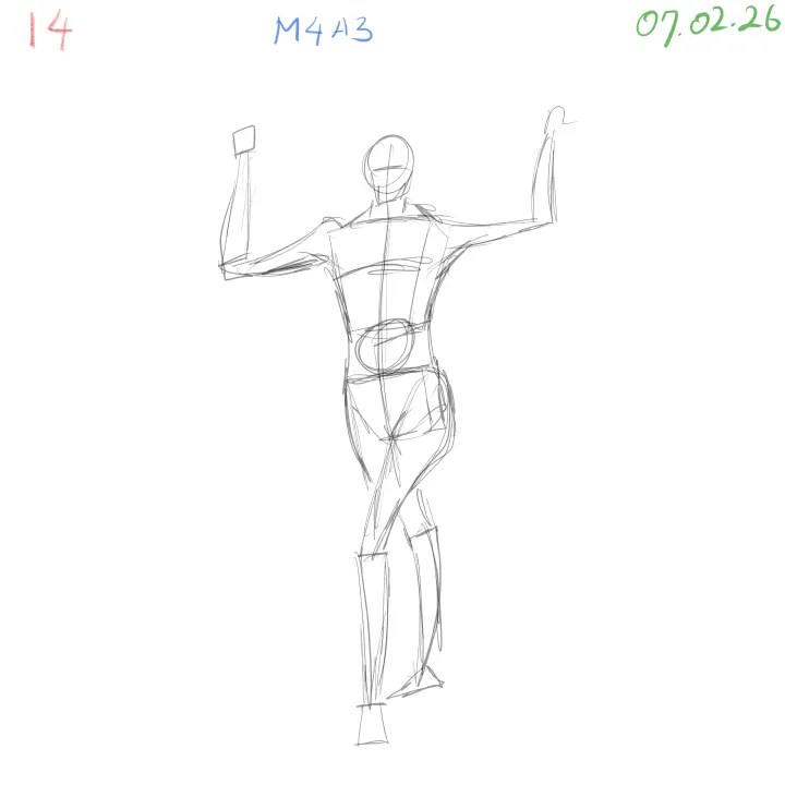 gesture drawing practice page 14 focusing on flow and posture