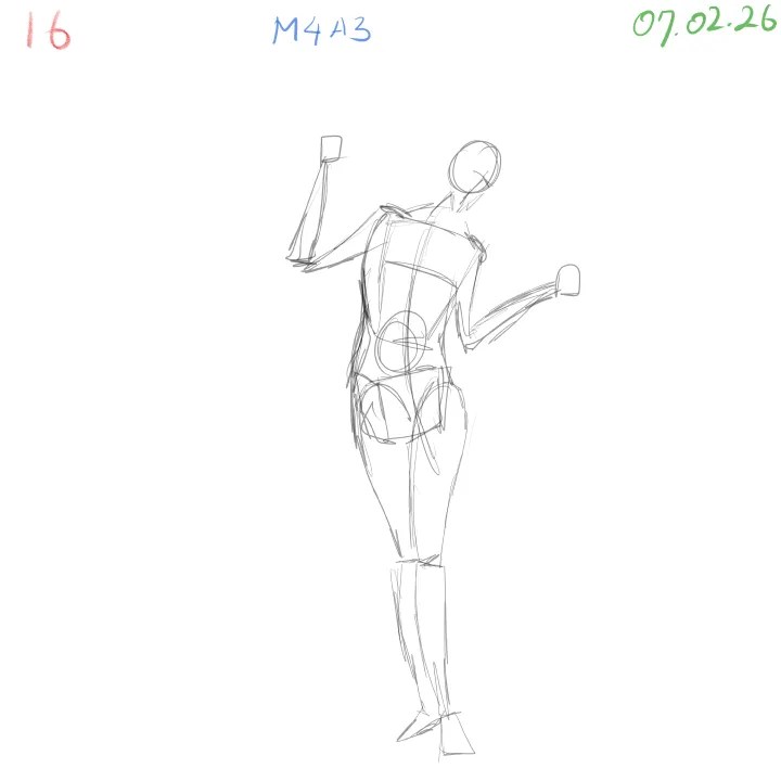 figure gesture drawing page 16 focusing on energy and flow