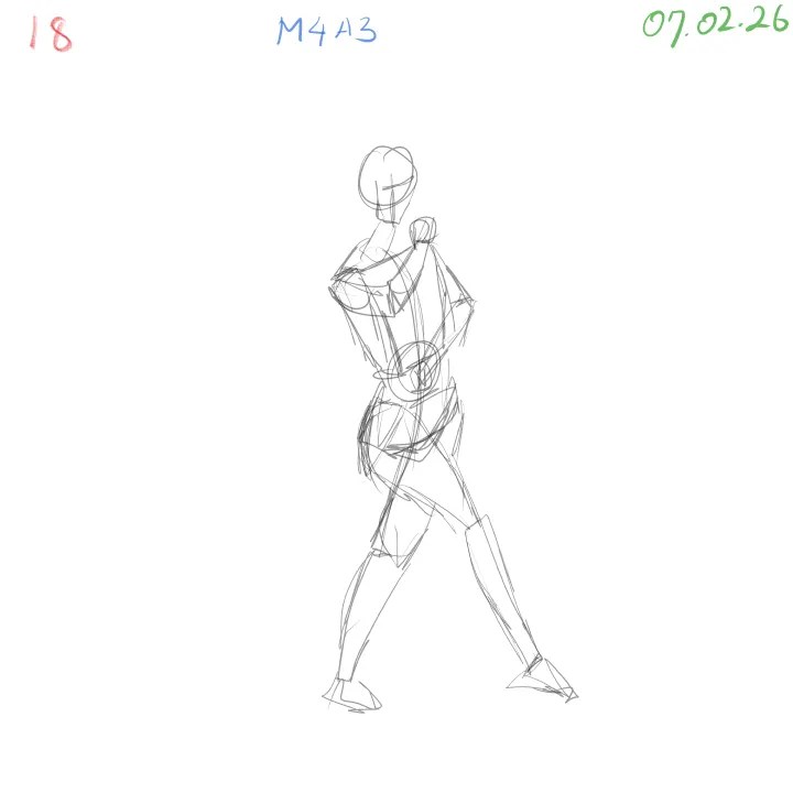daily gesture practice page 18 emphasizing movement over detail