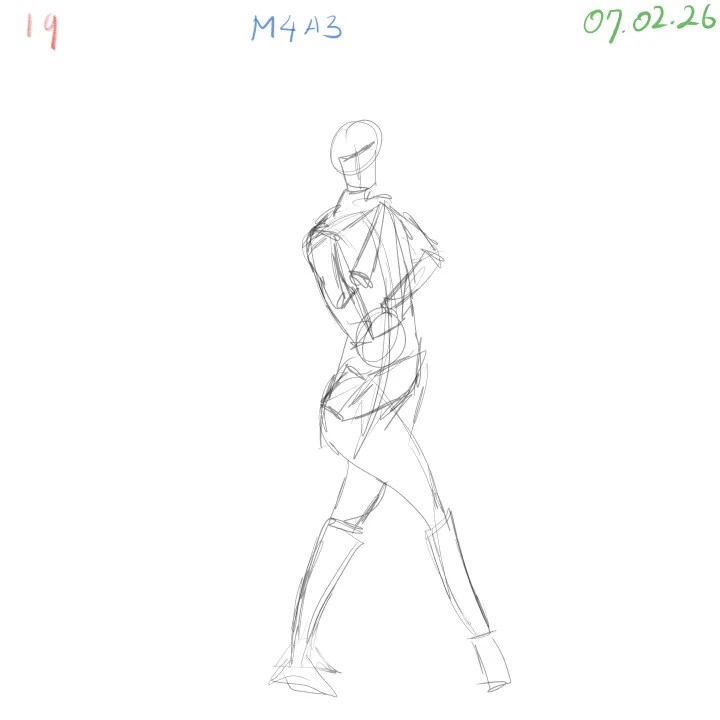 figure gesture sketch page 19 focusing on rhythm and energy