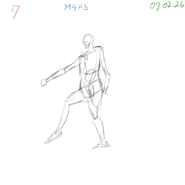 gesture drawing page 7 emphasizing flow and movement