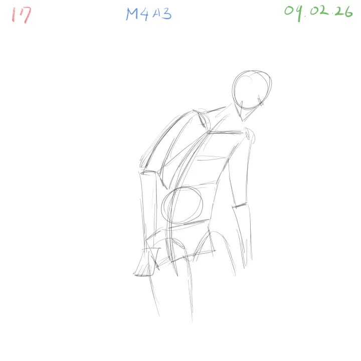 anatomical gesture drawing practice with expressive strokes