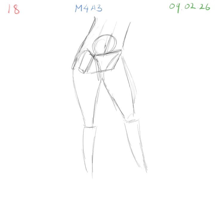 gesture drawing study focusing on posture and movement flow