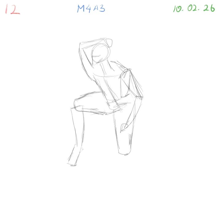 gesture drawing foreshortening exercise emphasizing perspective accuracy