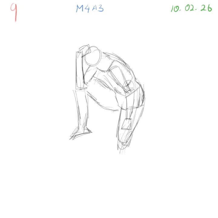 gesture drawing practice with challenging foreshortened body parts