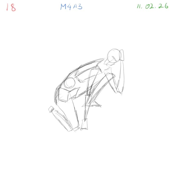Dynamic foreshortening pose study enhancing spatial depth pose 18