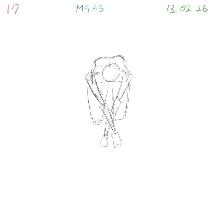 Gesture drawing practice M4A3 anatomical study dynamic pose 17 anatomy structure