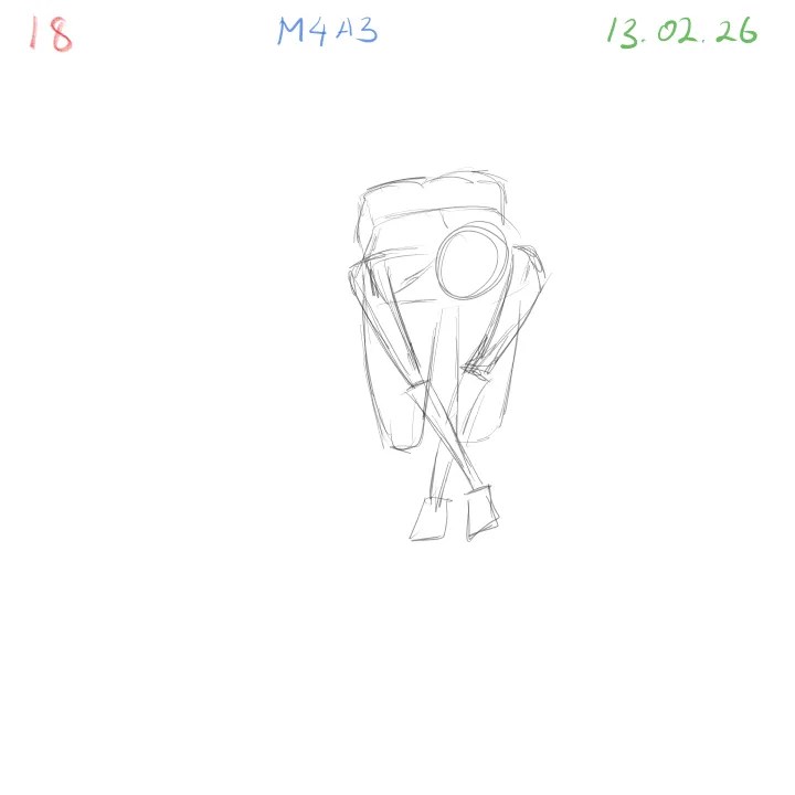 Gesture drawing practice M4A3 anatomical study dynamic pose 18 movement flow