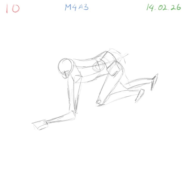 Quick 2 minute gesture drawing practice capturing body energy M4A3 session 10