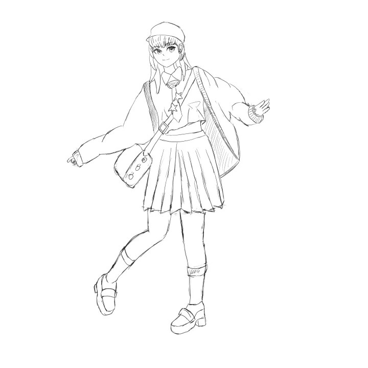 Sketsa karakter tahap penghalusan